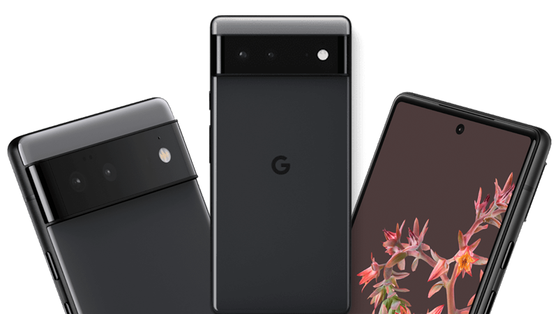 pixel 6 device in stormy black colour